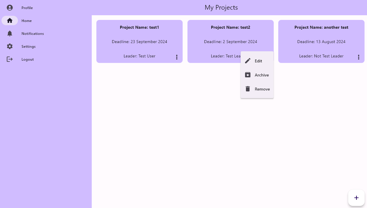 Multiple Project Button Requirement 1: Be able to manage multiple projects at once — Project ...